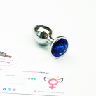 Маленька анальна пробка з кристалом 7,5смХ2,7см photo 2