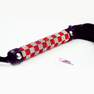 Флогер еко-шкіра з кристалами на ручці - 46 см photo 3