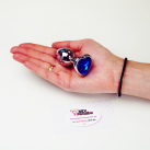 Металева анальна пробка сердечко, 7смХ2.8см (1шт.) photo 6