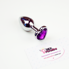 Металева анальна пробка сердечко, 7смХ2.8см (1шт.) photo 17