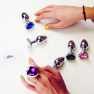 Металева анальна пробка сердечко, 7смХ2.8см (1шт.) photo 19