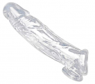 Size Matters Realistic Clear Penis Enhancer and Ball Stretcher - насадка, 20х4,5 см. photo 1