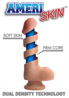Фаллоимитатор-6 Inch Ultra Real Dual Layer Suction Cup Dildo 13х4,5 см. photo 8