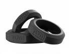Tom of Finland 3 Piece Silicone Cock Ring Set - ерекційні кільця photo 1