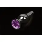 Пикантные Штучки, Маленькая графитовая анальная пробка с кристаллом - 8.5Х3 см, фиолетовый photo 1