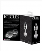 Pipedream Icicles No.44 - скляна анальна пробка, 6,5х2,5 см photo 4