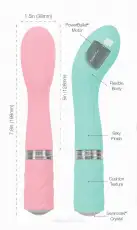 Розкішний вібратор PILLOW TALK - Sassy Teal з кристалом Сваровські photo 6