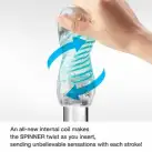 Tenga Spinner Masturbator Tetra спиральный мастурбатор, 13х4.5 см photo 5