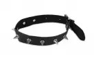 Вузький нашийник з шипами, чорний photo 1