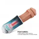 Topco Sales CyberSkin, H2O Vulcan Shower Stroker Deep Throat - мастурбатор ротик, 15 см photo 3