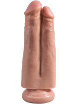 Pipdream Harness 7 Two Cocks One Hole - страпон с двойным фаллоимитатором, 17,8х4,5 см photo 3