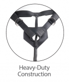 Pipdream Harness 7 Two Cocks One Hole - страпон с двойным фаллоимитатором, 17,8х4,5 см photo 7