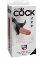 Pipdream Harness 7 Two Cocks One Hole - страпон с двойным фаллоимитатором, 17,8х4,5 см photo 8