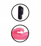 Фаллопротез з вібратором кроликом Fetish Fantasy Wonderful Wabbit Hollow Strap-on, рожевий photo 3