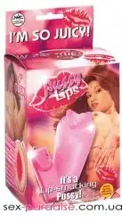 Вагина с вибратором PUSSY LIPS PINK photo 4