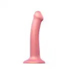 Насадка для страпону Strap-On-Me Mono Density Dildo Rose M, діам. 3,3 см, одношаровий силікон, гнучк photo 1