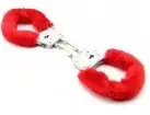 Наручники BEGINNERS FURRY CUFFS - RED photo 1