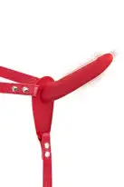 Страпон з вібрацією Fetish Tentation Vibrating Strap-On with Dildo Red photo 1