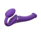 Безремінний страпон з вібрацією Strap-On-Me Vibrating Violet M, діаметр 3,3 см, пульт ДК, регульован photo 1