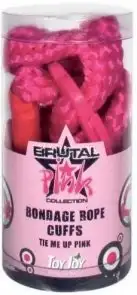 Бондаж-наручники BRUTAL PINK ROPE CUFFS PINK   photo 1