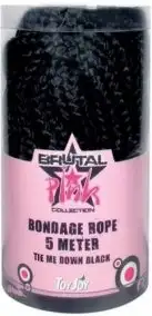 Бондаж BRUTAL PINK BONDAGE ROPE BLACK (5м) photo 1