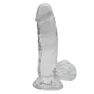 Прозорий фалоімітатор Alive Jelly Dildo Rider, ТПЕ, присоска, діаметр 4 см, довжина 20 см photo 1