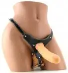 Женский страпон DOUBLE DONG HARNESS IVORY photo 1