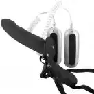 Страпон BLACK VIBRO DUO PROSTHETIC LARGE photo 1