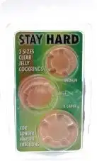 Набор эрекционных колец STAY HARD - THREE RINGS - CLEAR photo 2
